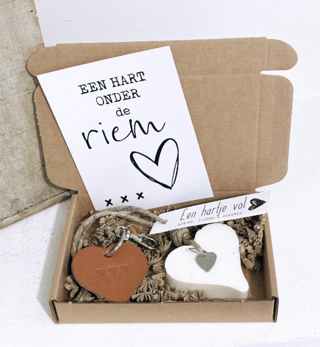 Hart onder de riem cadeau | Een doosje vol kracht, liefde en sterkte | Sterkte cadeau